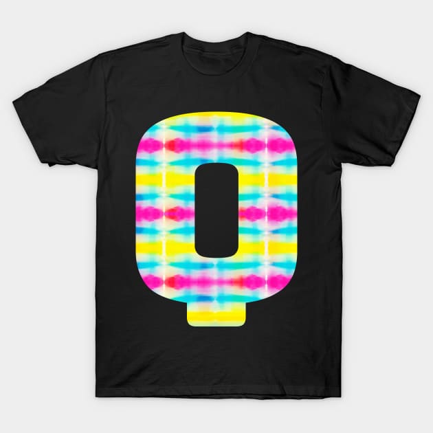 Tie Dye Alphabet Q (Uppercase letter q), Letter Q T-Shirt by maro_00